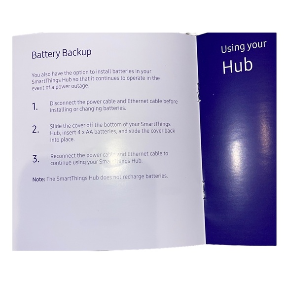 Samsung SmartThings Smart Hub 2nd Generation STH-ETH-250 w/cords, Tested Works! - Picture 16 of 16